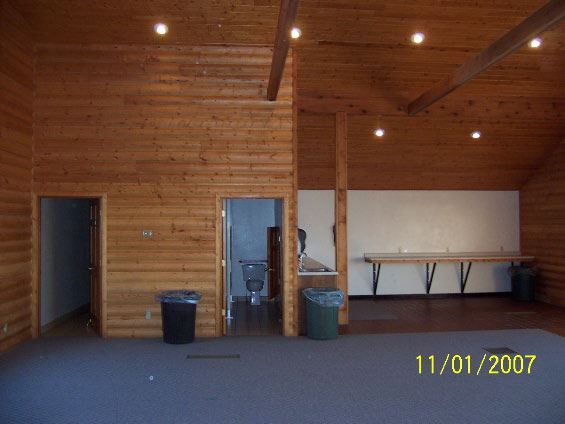 Interior room with bathroom and countertops